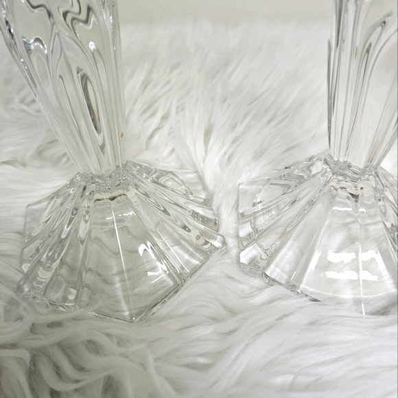 Beautiful Lead Crystal Candlestick Holders - Picture 4 of 5